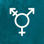 Weißes Zeichen für sexuelle Diversität auf petrolfarbenem Untergrund Essay machtsensibilisierte Haltung Geschlechter Machtkategorie Shenja Kerepesi